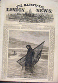 Old Antique Print Shrimper Smythe Pall Mall Exhibition Girl Fine Art 1868 19th