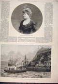 Original Old Antique Print Portrait Macintyre Opera Lansdowne Canada 1888 19th
