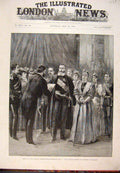 Original Old Antique Print 1894 Antwerp International Exhibition Count Pret King