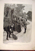 Original Old Antique Print 1894 Good Fairy Braddon Lady Horse Fine Art Victorian