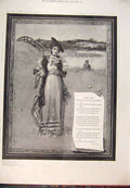 Original Old Antique Print 1894 Dear Lady Field Poem Pain Fine Art Victorian