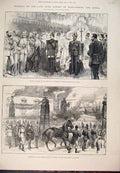 Original Old Antique Print 1893 Funeral Duke Saxe-Coburg Gotha Market Albert