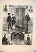 Original Old Antique Print 1882 Sketches Moro Antwerp Majesty'S Theatre London