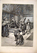 Original Old Antique Print 1888 Forestier Besant Faith Freedom Fine Art 19th