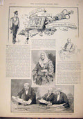 Old Antique Print 1894 Officers Parliament Lord Chancellor Speaker Clerk 19th