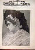Original Old Antique Print 1889 Seaside Reverie Portrait Lady Girl Gardner 19th