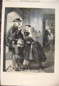 Original Old Antique Print 1871 Fourteenth February Valentine'S Day O'Niel 19th