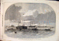 Original Old Antique Print 1856 Gun-Baot Flotilla Ryde Isle Wight Ships Sea 19th