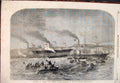 Old Antique Print 1856 Iron Screw Steam-Vessels Newcastle-Upon-Tyne Ships 19th