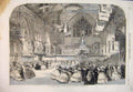 Original Old Antique Print 1861 London Rifle Brigade Ball Guildhall Victorian