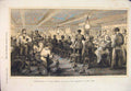 Original Old Antique Print 1856 Admiral Dundas Hms Wellington Baltic Fleet Ship