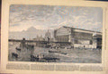 Original Old Antique Print 1866 City Terminus Railway Cannon Street Victorian
