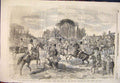 Old Antique Print 1855 Buck-Hounds Salt-Hill Hunting Season Leech Horses 19th