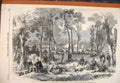 Original Old Antique Print 1859 War Italy Bivouac French Troops Cameriano Beauce
