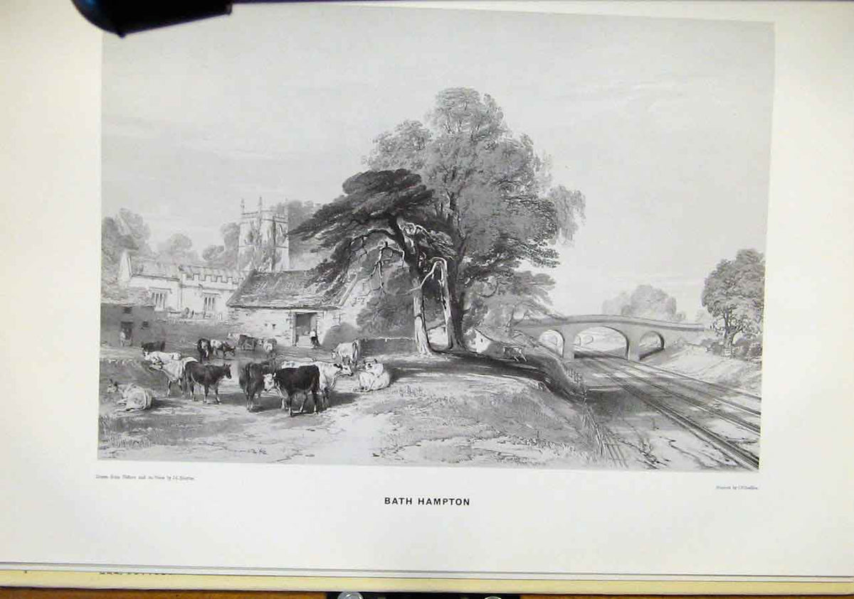 Original Old Vintage Print Bath Hampton Great Western Railway C1970 20th