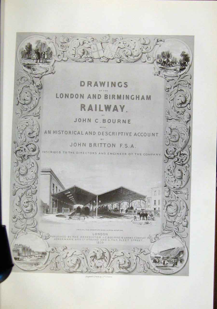 Old Vintage Print Railway Arrival And Departure Shed Euston Station C1971 20th