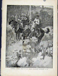 Original Old Antique Print Boer War By Richard Danes General Symons Wounded