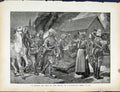 Original Old Antique Print Boer War By Richard Danes Patrol Set Fire To House
