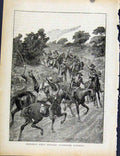 Original Old Antique Print Boer War By Richard Danes President Steyn Thrashers