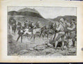 Old Antique Print Boer War By Richard Danes Men Riding Into Hunters Camp
