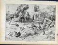 Original Old Antique Print Boer War By Richard Danes Replenishing Larder