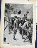 Original Old Antique Print Boer War By Richard Danes Depature Reliefs The Front