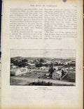 Original Old Antique Print Boer War By Richard Danes Bloemfontein City Town