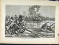 Original Old Antique Print Boer War By Richard Danes Reconnaissance Belmont