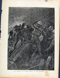 Old Antique Print Boer War By Richard Danes Sappers Lay Violent Howitzer