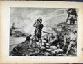 Old Antique Print Boer War Richard Danes Gun At De Beers Mines Kimberley