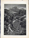 Old Antique Print Boer War By Richard Danes Accident Watercart Spion Kop