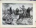Original Old Antique Print Boer War By Richard Danes Turned And Galloped Off