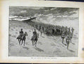 Original Old Antique Print Boer War By Richard Danes Last March Four Thousand