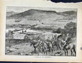 Original Old Antique Print Boer War By Richard Danes Block In Transport