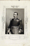 Original Old Antique Print General Bosquet Portrait Fine C1855 19th