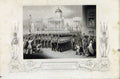 Original Old Antique Print Depature Grenadier Guards Trafalgar Square