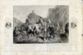 Original Old Antique Print Field Battle Fine Art C1855 War 19th