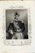 Original Old Antique Print Portrait Admiral Sir Edmund Lyons C1855 British Fleet