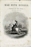 Original Old Antique Print War With Russia French Artillery Battle Inkermann