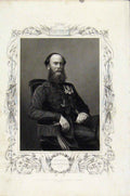 Original Old Antique Print Colonel Brownrigg Portrait Fine Art