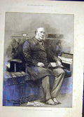 Original Old Antique Print 1891 Smith Portrait House Commons 19th