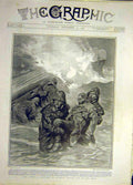Original Old Antique Print 1901 Lifeboat Disaster Caistor Crew Norfolk Victorian