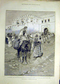 Original Old Antique Print 1891 Scapegoat Romance Caine Habeebah Benaboo 19th