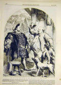 Original Old Antique Print 1855 King Miller Dee Gilbert Fine Art 19th