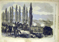 Original Old Antique Print 1870 War Saarbruck Spicheren Troops Emperor Staff