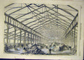 Old Antique Print 1858 American Plants Show Ashburnham Pavilion Cremorne 19th