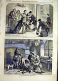 Original Old Antique Print 1856 Pasquier Uncle-John Christmas Hamper Duncan 19th