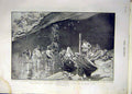 Original Old Antique Print 1901 Pilgrims Bathing Val-Di-Maggio Italy Waters 20th