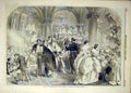 Original Old Antique Print 1859 Christmas Claxton Celebrations 19th