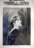 Original Old Antique Print 1895 Vision Christmas Morning Lady Lewis Fine Art
